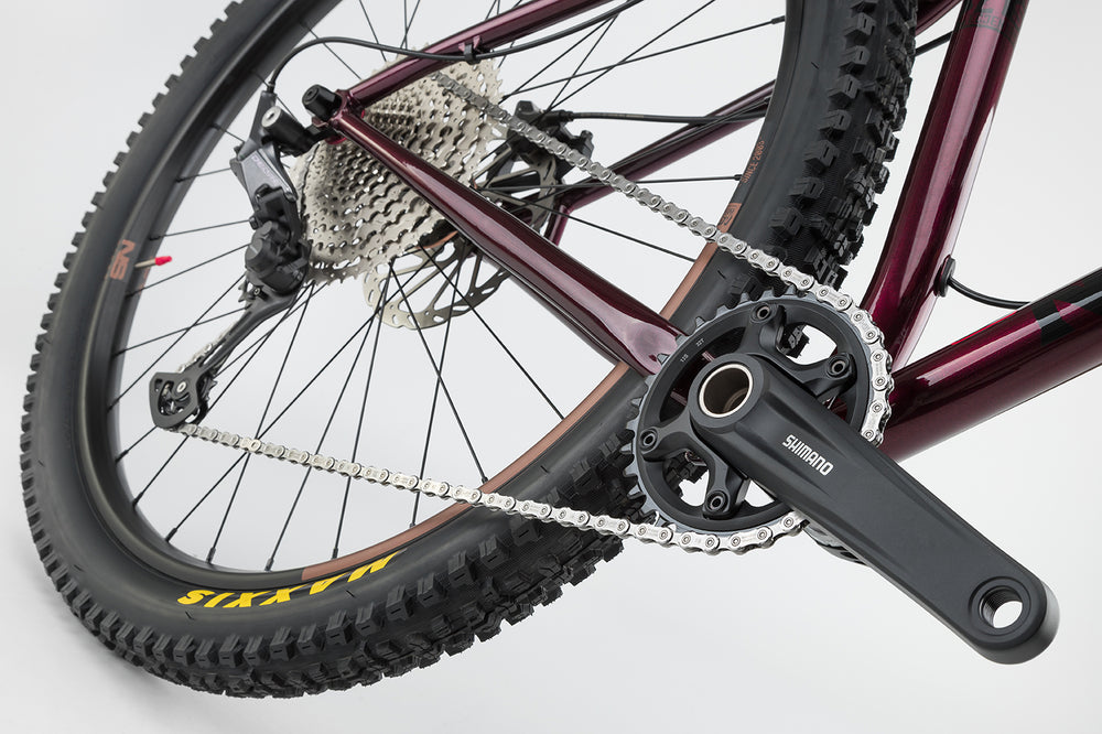NS Bikes Eccentric Cromo 29 Red, drivetrain detail — view 5