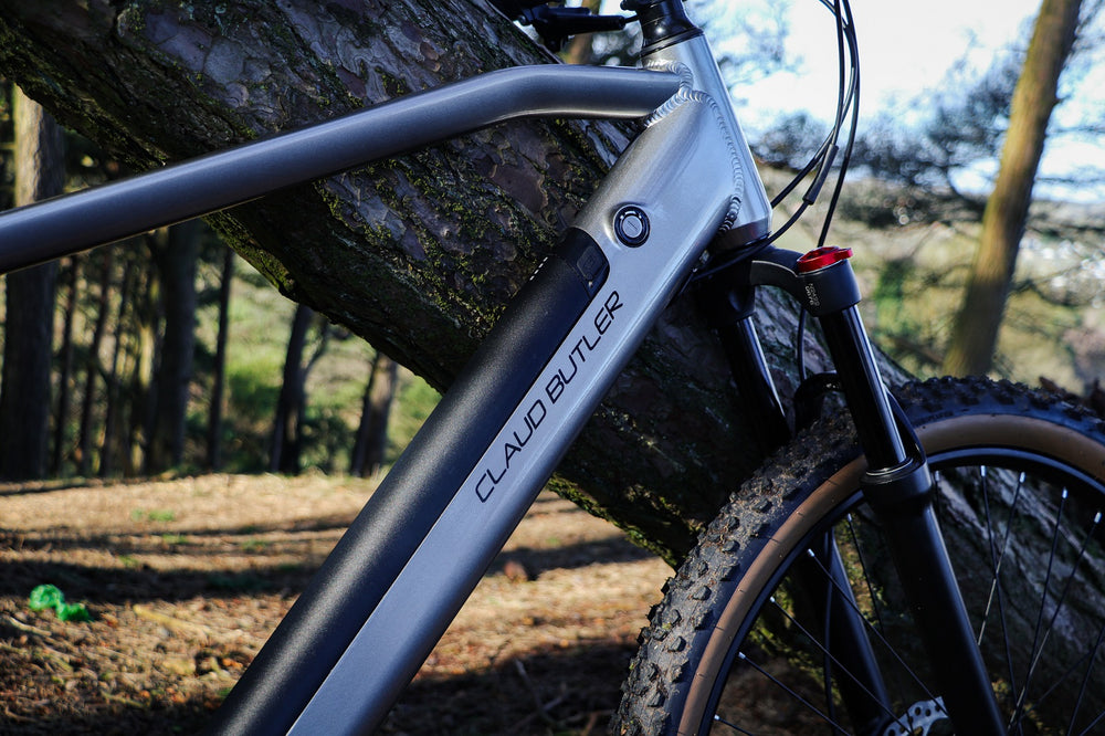 Claud Butler Ridge 2.0 Electric Mountain Bike - integrated battery downtube and suspension fork — view 14