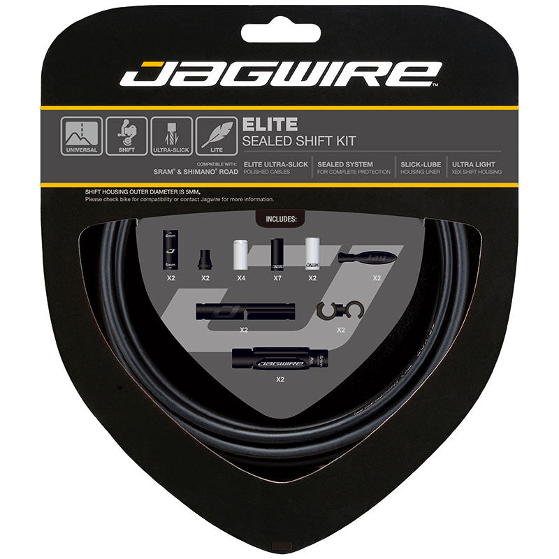 Jagwire 2X Elite Sealed Shift Kit - Stealth Black Jagwire 2X Elite Sealed Shift Kit - Stealth Black