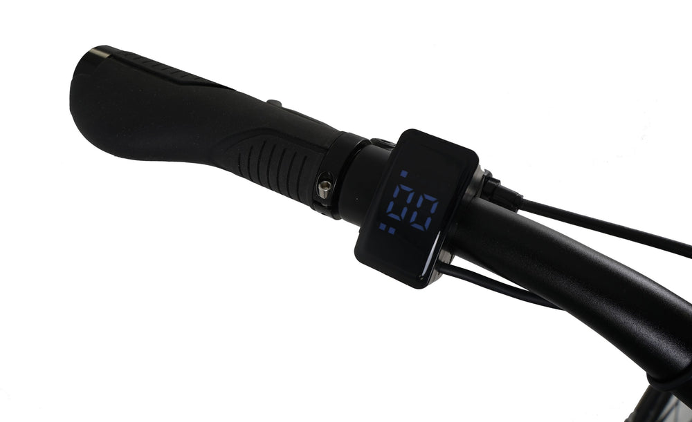 Falcon Zone Electric Hybrid Bike - handlebar display and ergonomic grip — view 17