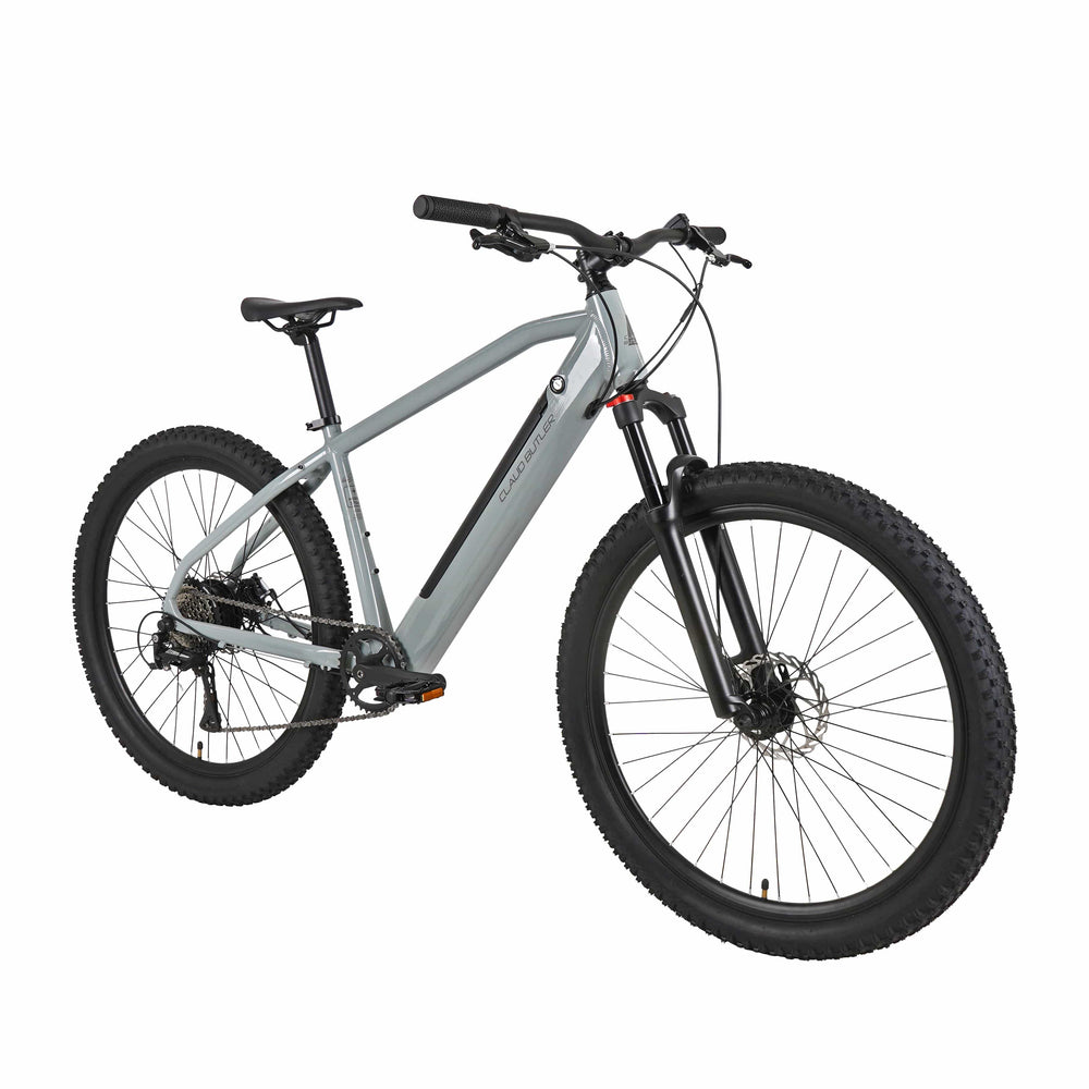 Claud Butler Ridge 1.0 Electric Mountain Bike, Primer Grey, view 2 — view 2