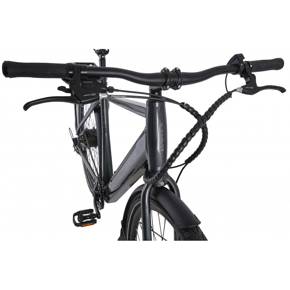 Dawes Scenic Crossbar Electric Hybrid Bike, Dark Metallic Grey, view 3 — view 3