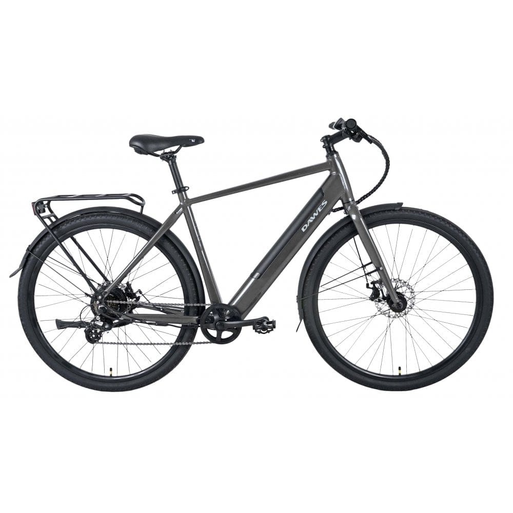 Dawes Scenic Crossbar Electric Hybrid Bike, Dark Metallic Grey — view 1