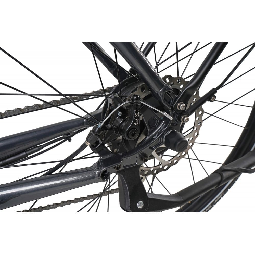 Dawes Scenic Low Step Electric Hybrid Bike, Dark Metallic Grey, view 6 — view 6