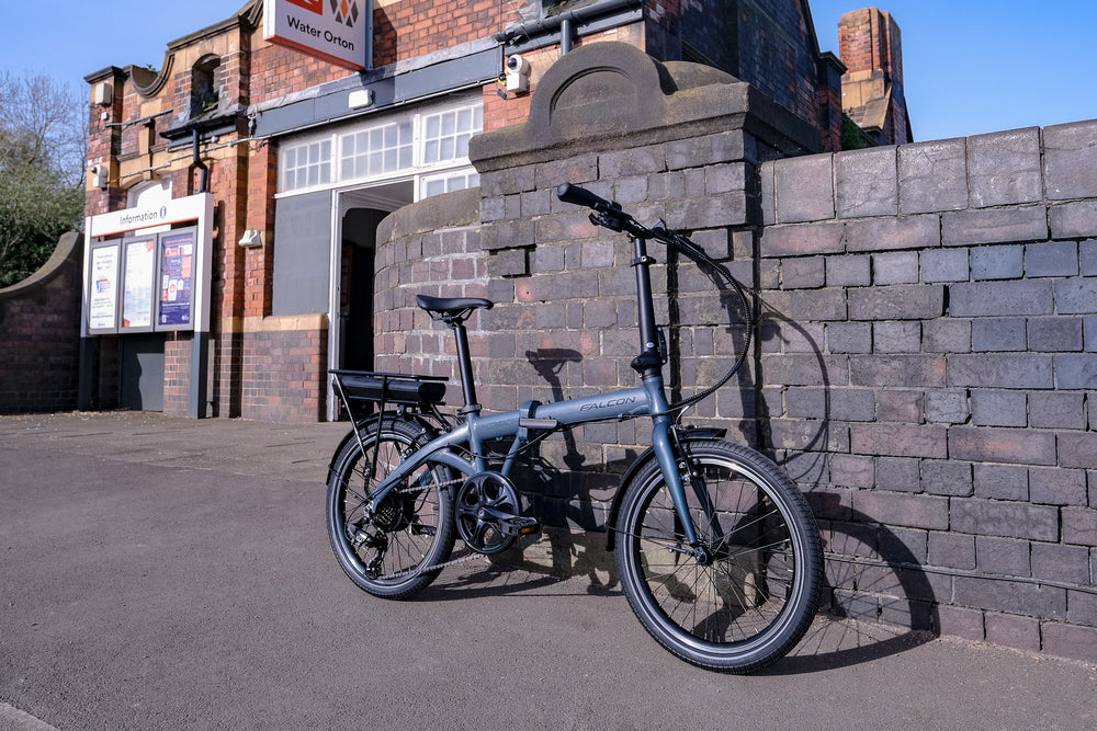 Falcon Compact Folding Electric Bike - lifestyle — view 7