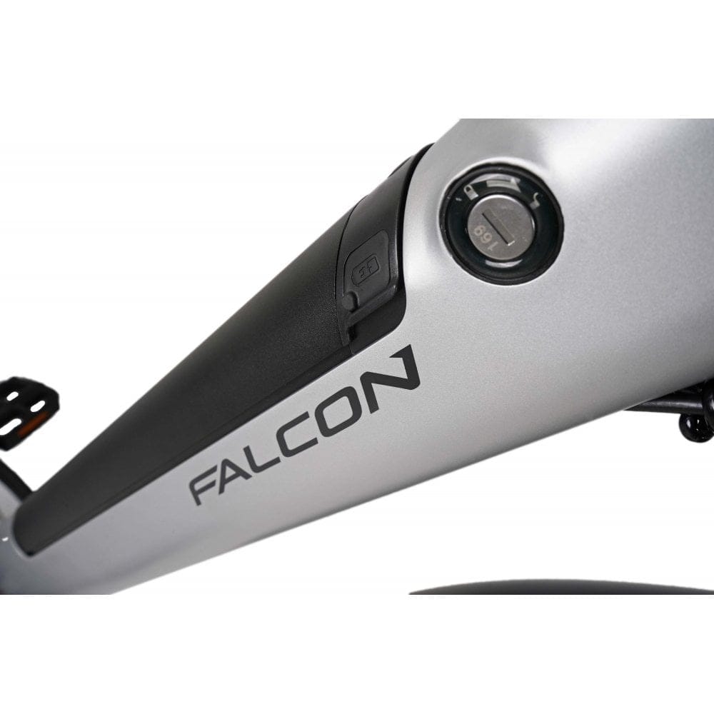 Falcon Horizon Cross Bar Electric Hybrid Bike, Silver, view 7 — view 7