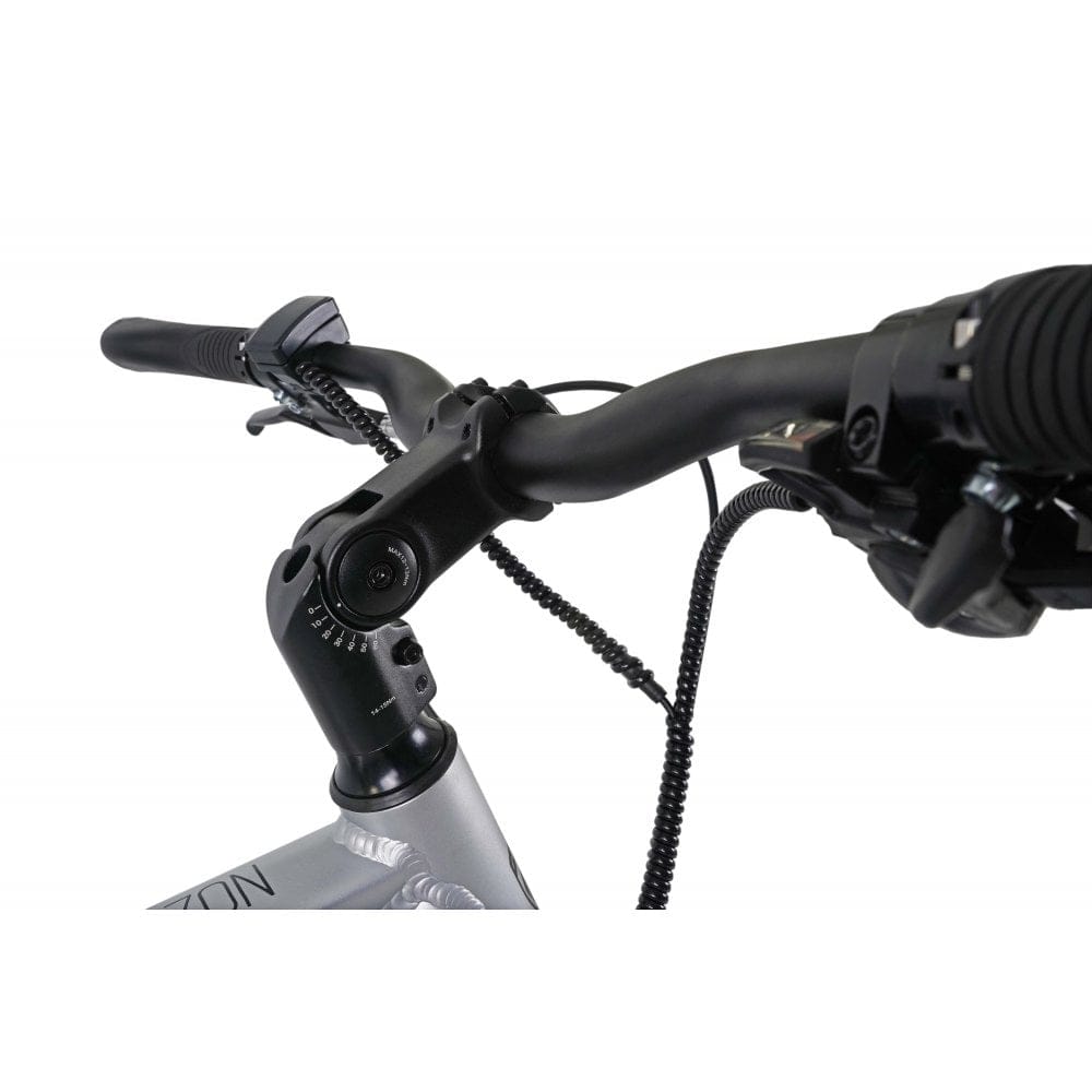 Falcon Horizon Cross Bar Electric Hybrid Bike, Silver, view 10 — view 10