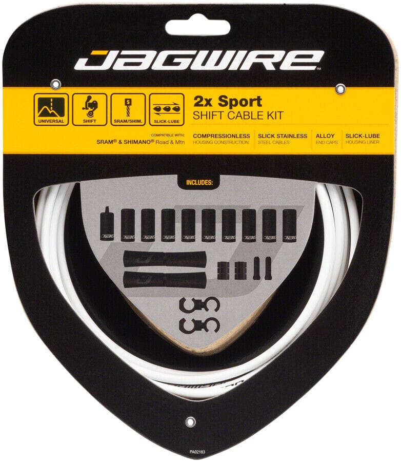 Jagwire 2x Sport Shift Cable Kit - White — view 1