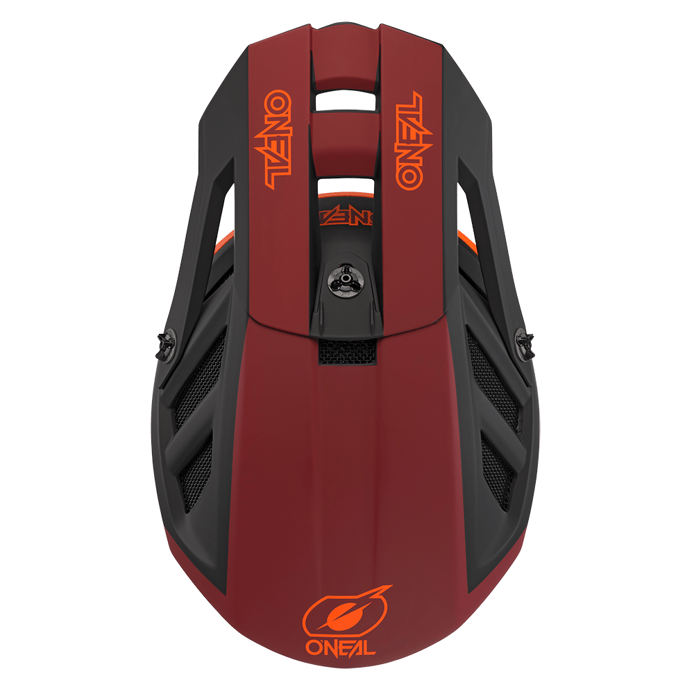 O'Neal Blade Charger V.22 Full Face Helmet, Red/Orange, Large, view 4 — view 4
