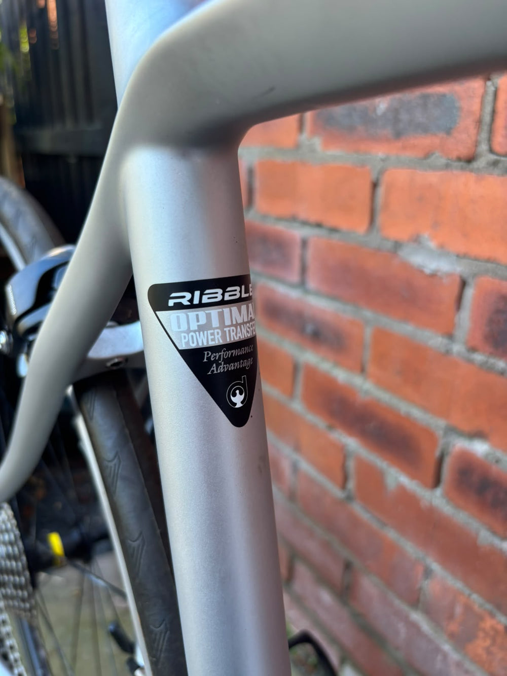 Ribble Optimal Power Transfer decal on the carbon seat tube — view 13