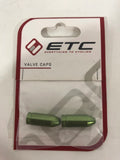 Etc bullets valve caps in schraeder green perfect for everyone