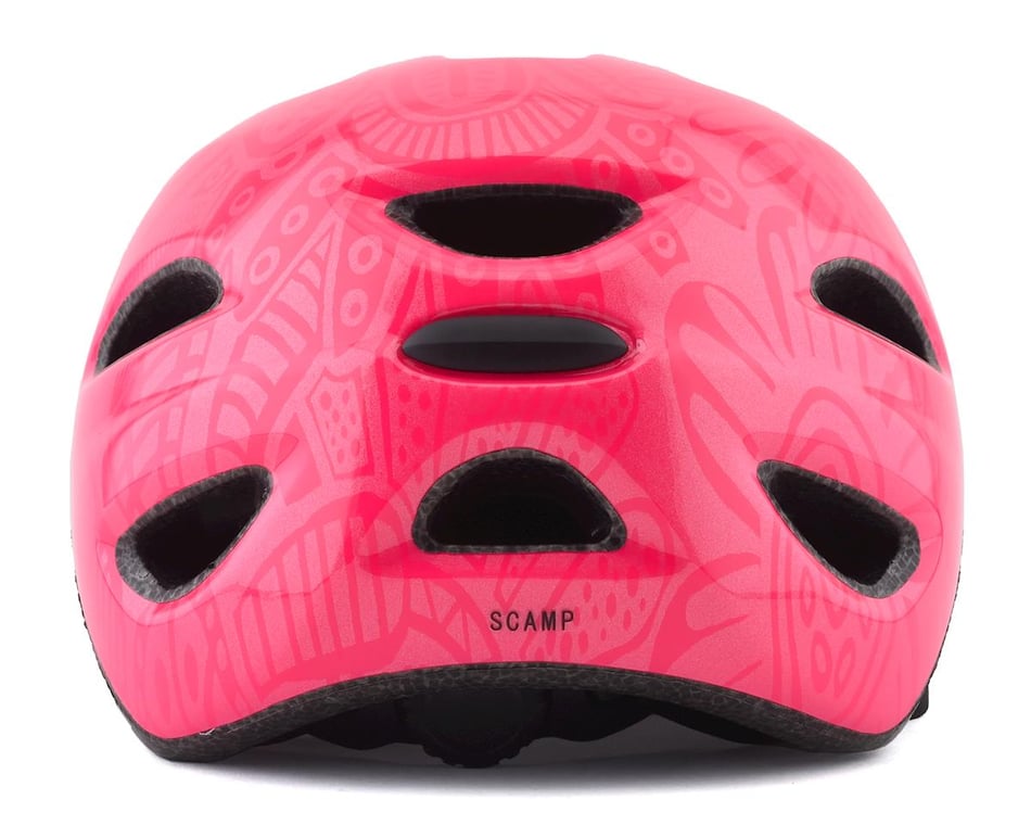 Giro Scamp kids cycle helmet XS - Bright Pink/Pearl, rear view — view 2