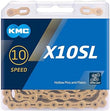 KMC X10SL 10 Speed Gold 1/2" x 11/128" Chain