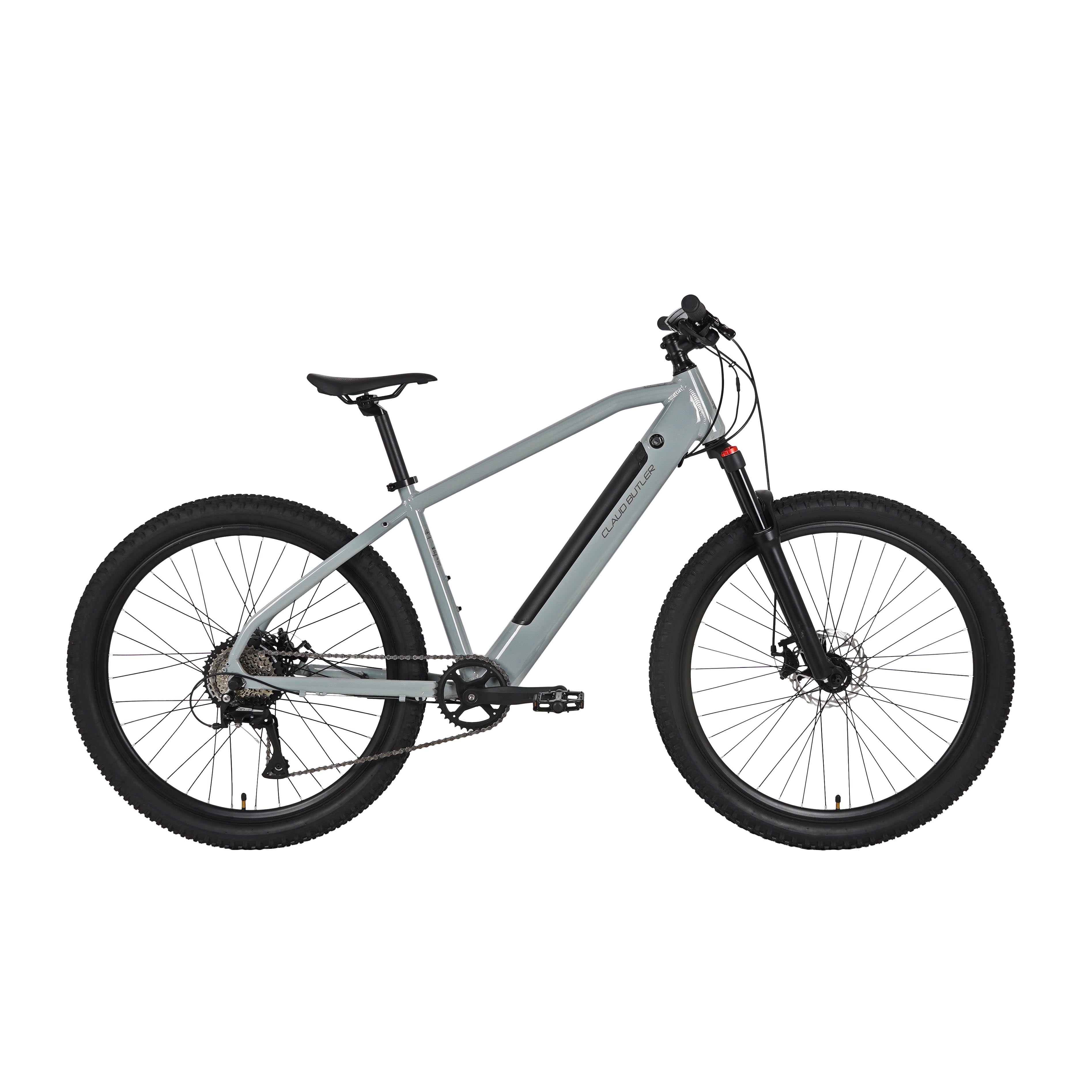 Claud Butler Ridge 1.0 Electric Mountain Bike, Medium Primer Grey