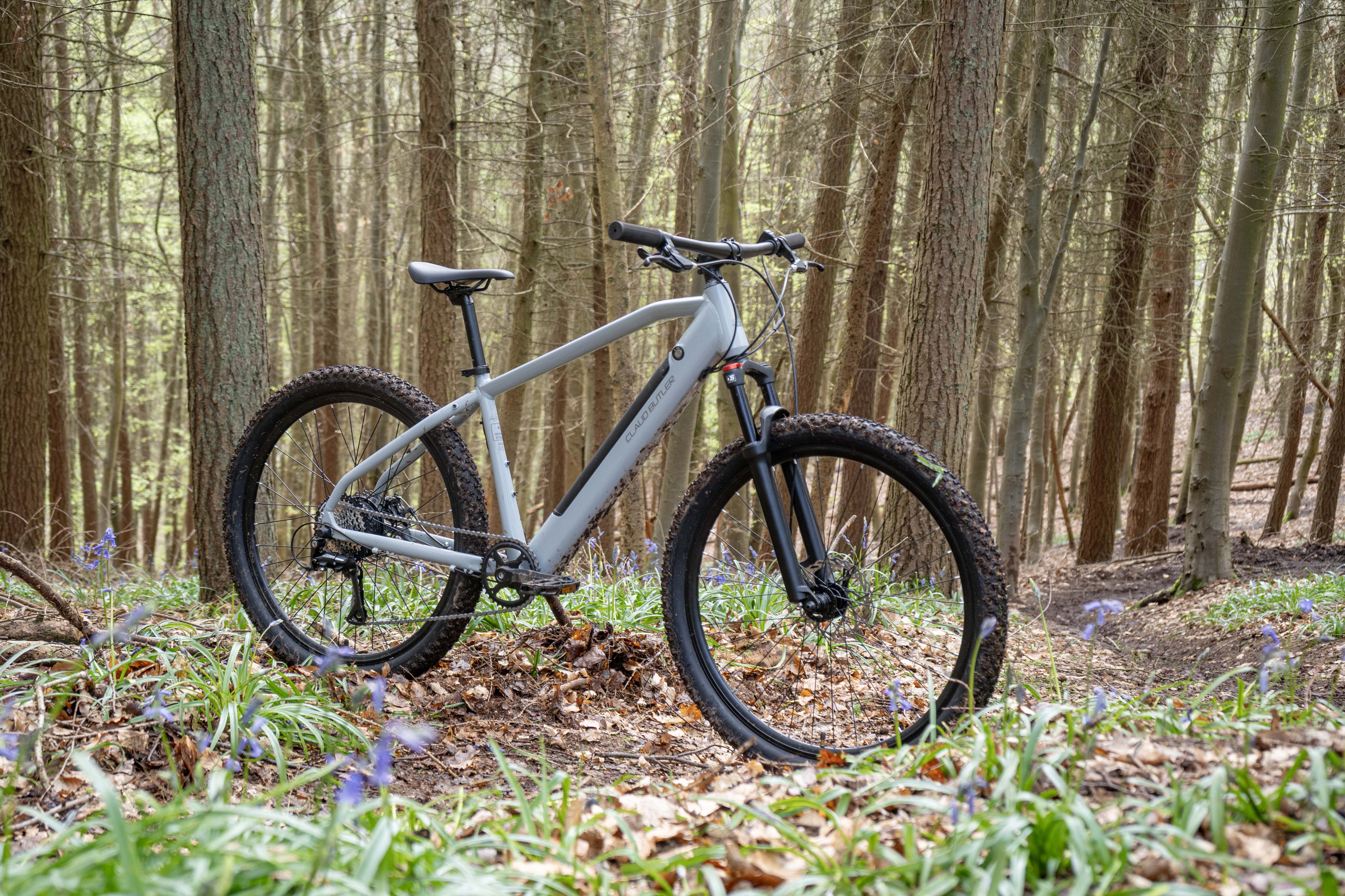 Claud Butler Ridge Electric Mountain Bike, Medium Primer Grey