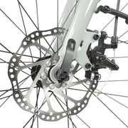 Falcon Liberty Cross Bar Electric Hybrid Bike - 160mm front disc brake and quick-release hub — view 6