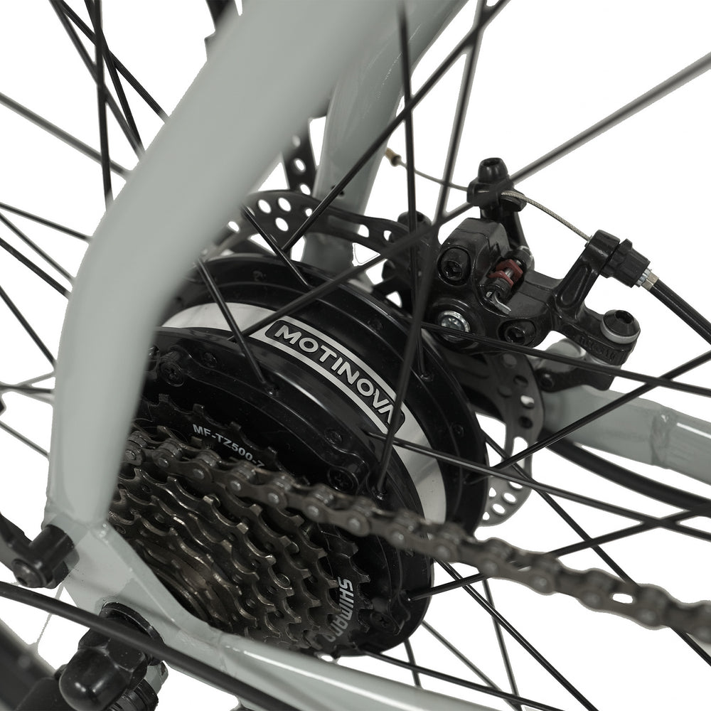 Falcon Liberty Cross Bar Electric Hybrid Bike - Motinova rear hub motor and Shimano freewheel — view 7