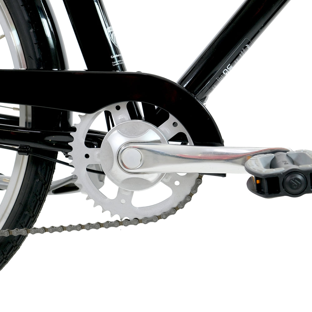 Falcon Heritage Electric Hybrid Bike - polished alloy chainset — view 10