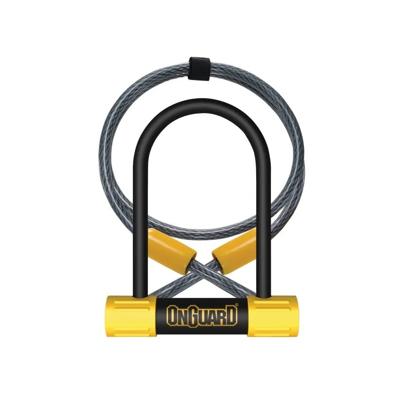 OnGuard Bulldog 8015 Mini DT U-Lock 90mm x 140mm x 13mm + Cable 120cm x 10mm