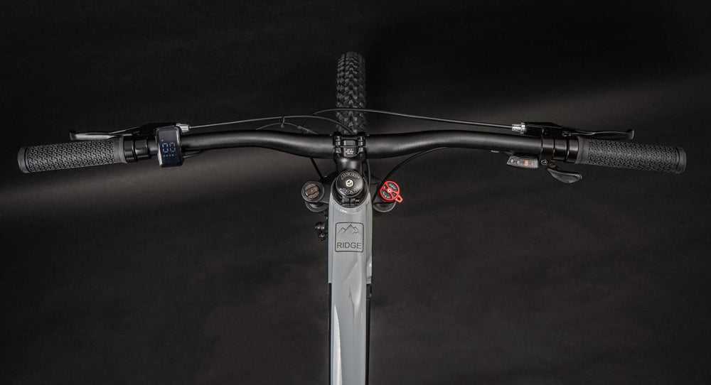 Claud Butler Ridge 1.0 Electric Mountain Bike - cockpit from above — view 23
