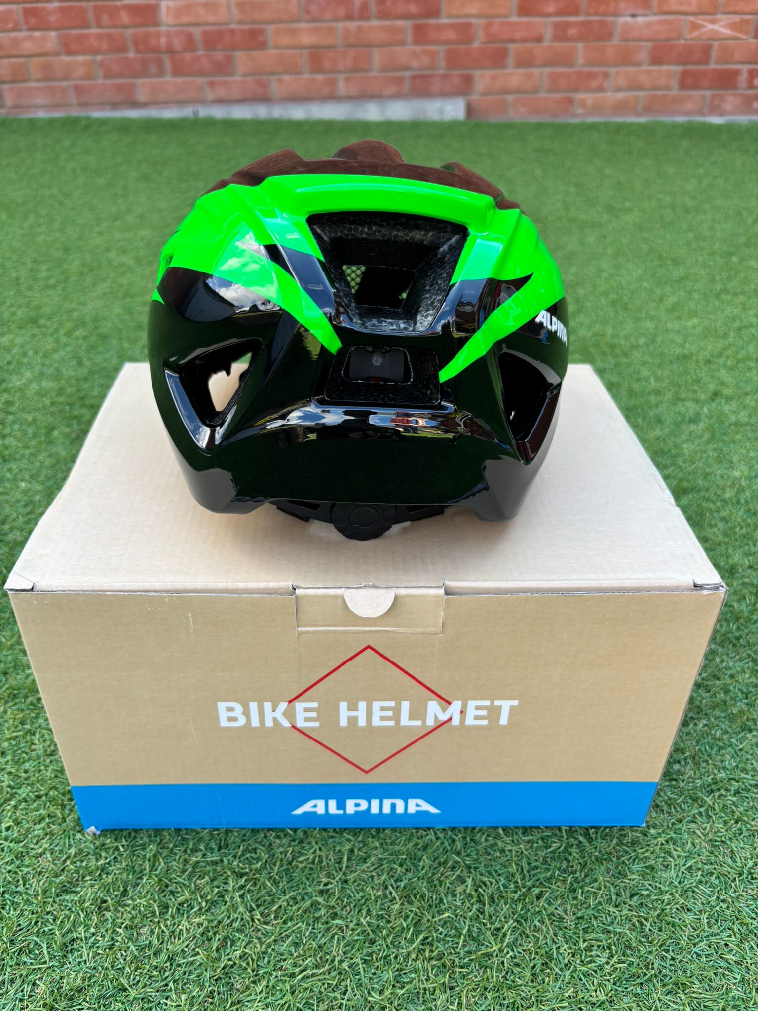 Alpina Pico Junior Helmet Black-Green Gloss 50cm - 55cm