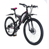 Boss Mountain Bikes Boss Stealth 26 Mountain Bike, Black/Pink