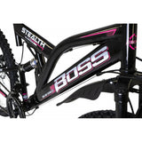 Boss Mountain Bikes Boss Stealth 26 Mountain Bike, Black/Pink
