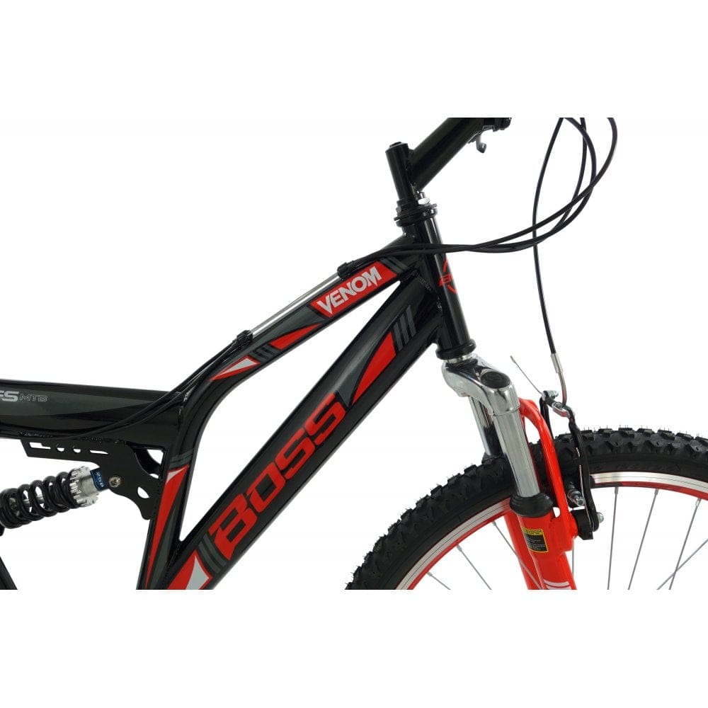 Boss Venom Mountain Bike, 26" Black/Red, view 2 — view 2