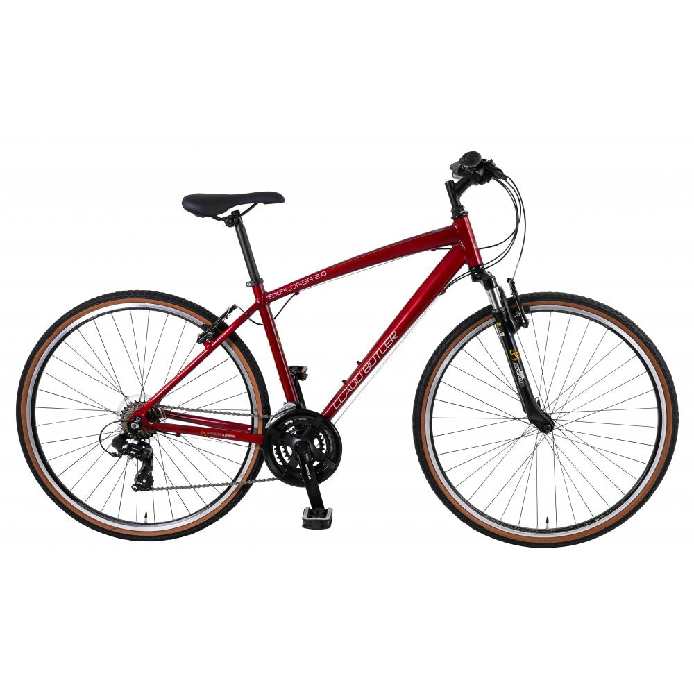 Claud Butler Explorer 2.0 Hybrid Bike, 18" Red