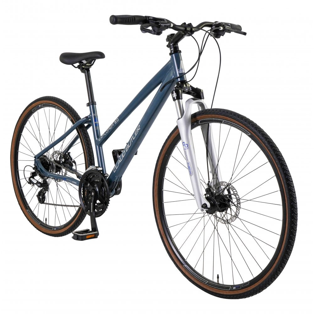 Claud butler explorer 3 0 low step hybrid bike 16 grey perfect for everyone