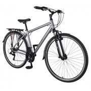 Claud Butler Explorer 1.0 EQ Hybrid Bike, Silver, view 2 — view 2