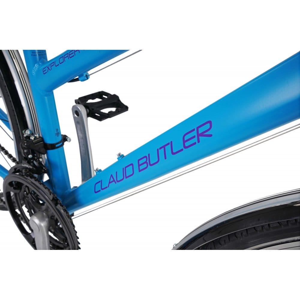 Claud Butler Hybrid Bikes Claud Butler Explorer 1.0 EQ Low Step Hybrid Bike, 16" Blue