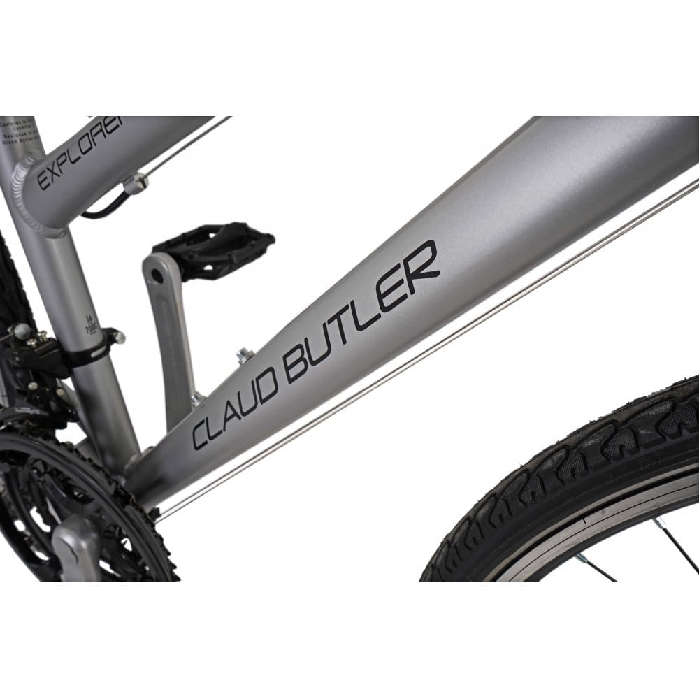 Claud Butler Hybrid Bikes Claud Butler Explorer 1.0 Low Step Hybrid Bike, 16" Silver