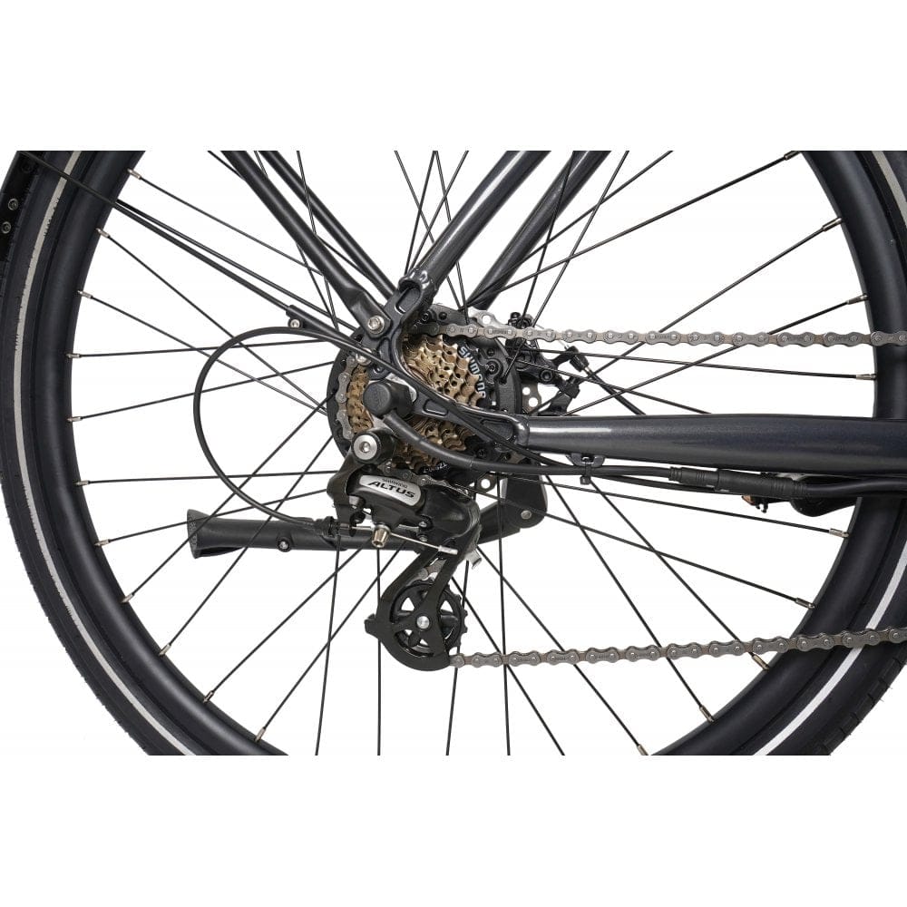 Dawes Scenic Crossbar Electric Hybrid Bike, Dark Metallic Grey, view 15 — view 5