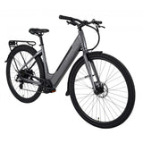 Dawes Electric Hybrid Bikes Dawes Scenic Low Step Electric Hybrid Bike, Dark Metallic Grey, Small (15")