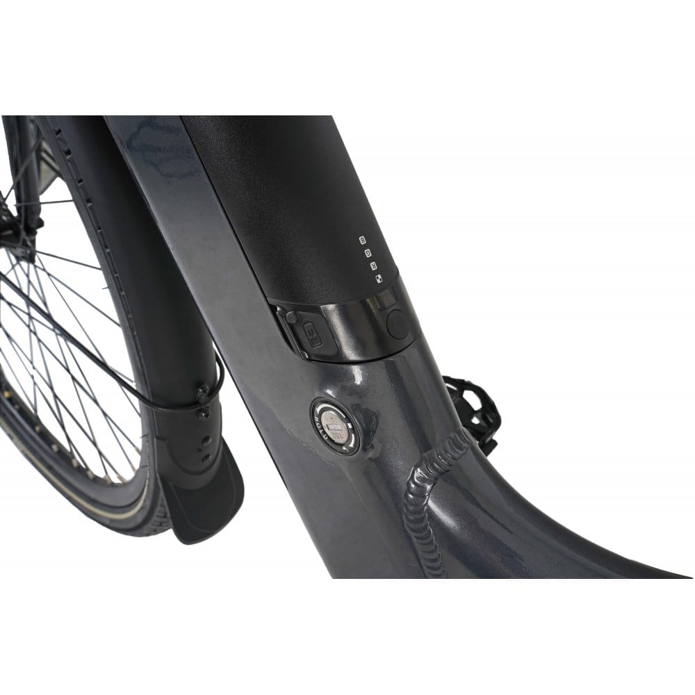 Dawes Electric Hybrid Bikes Dawes Scenic Low Step Electric Hybrid Bike, Dark Metallic Grey, Small (15")