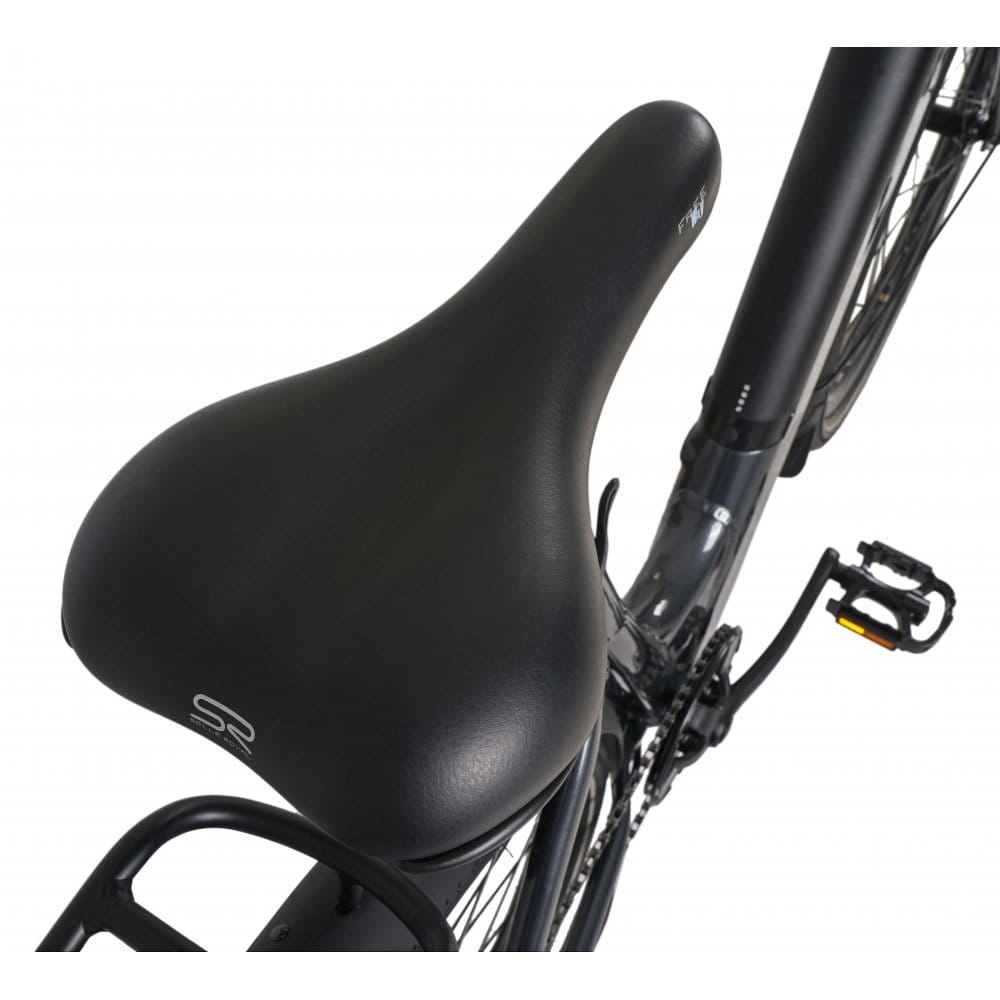 Dawes Electric Hybrid Bikes Dawes Scenic Low Step Electric Hybrid Bike, Dark Metallic Grey, Small (15")