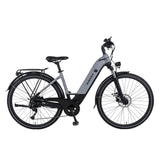 Dawes Electric Hybrid Bikes Dawes Spire 2.0 Cues Low Step Electric Hybrid Bike, Small Light Grey/Black
