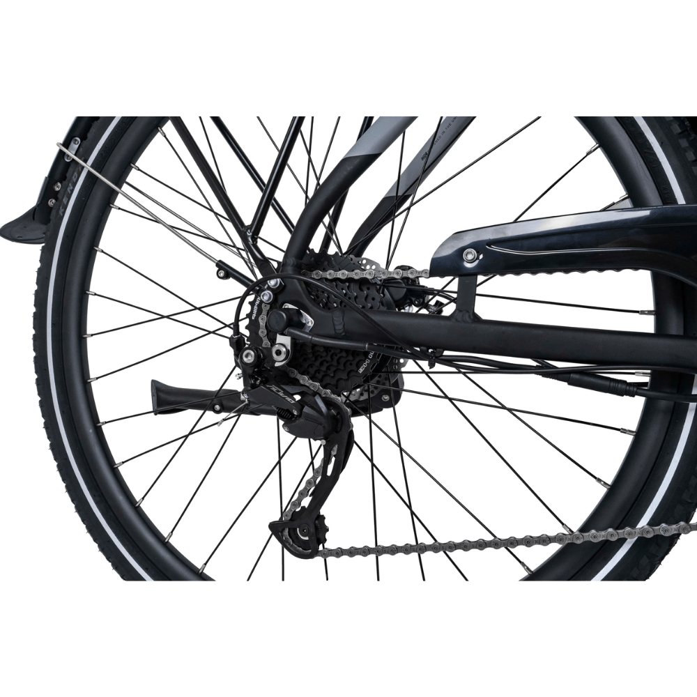 Dawes Electric Hybrid Bikes Dawes Spire 2.0 Cues Low Step Electric Hybrid Bike, Small Light Grey/Black