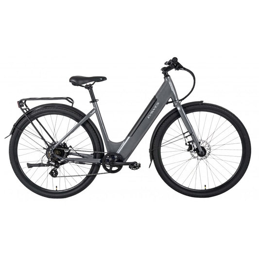 Dawes Scenic Low Step Electric Hybrid Bike, Dark Metallic Grey