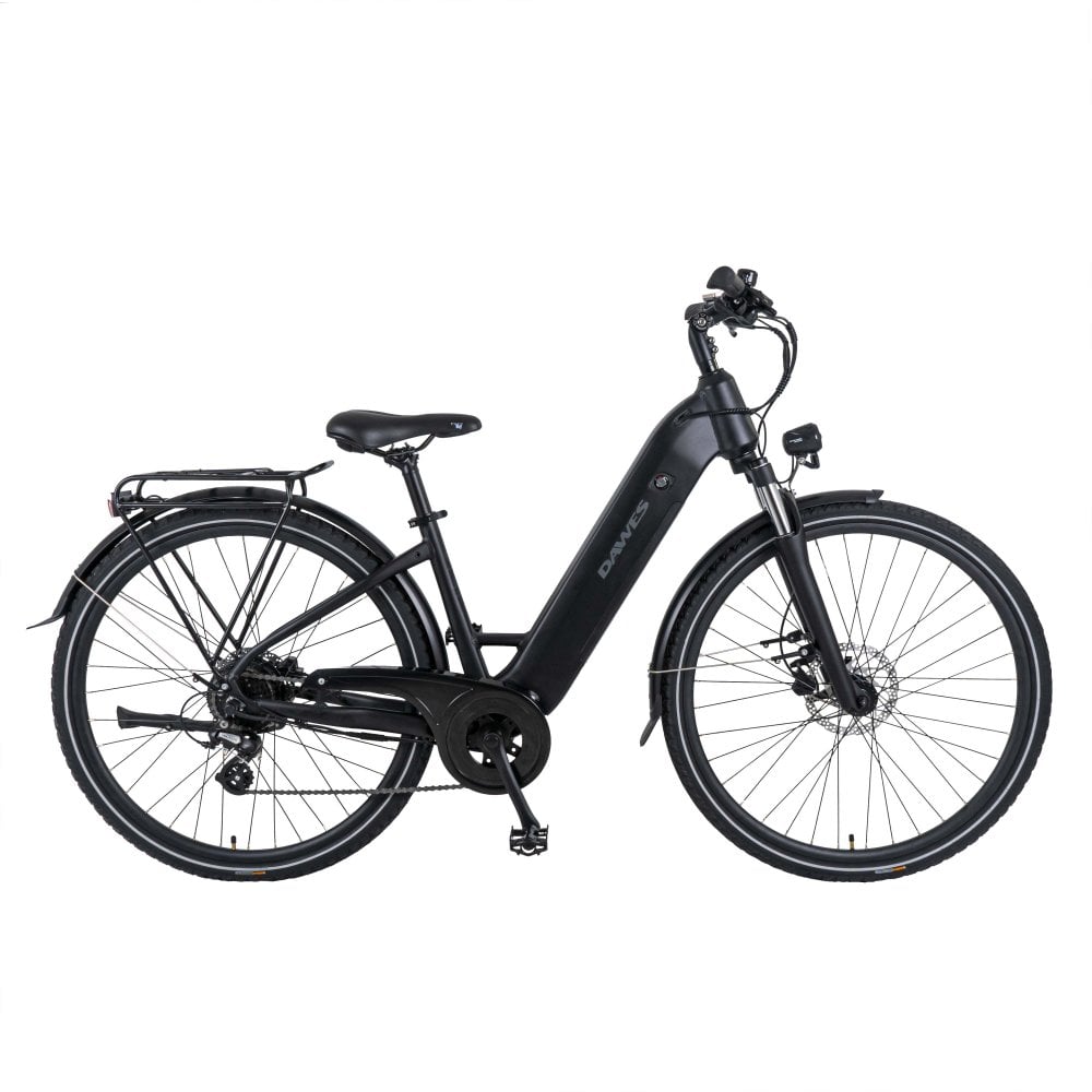 Dawes Spire Low Step 1.0 Electric Hybrid Bike, Medium Black