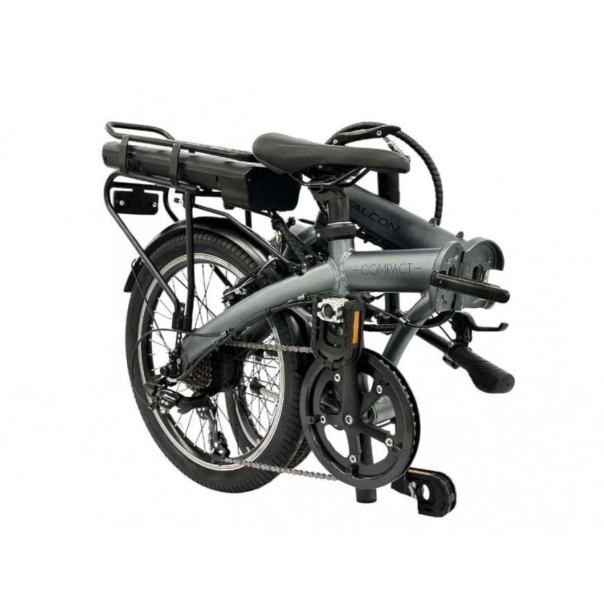 Falcon compact electric folding bike 20 matte grey perfect for everyone