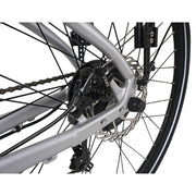 Falcon Horizon Cross Bar Electric Hybrid Bike, Silver, view 4 — view 4