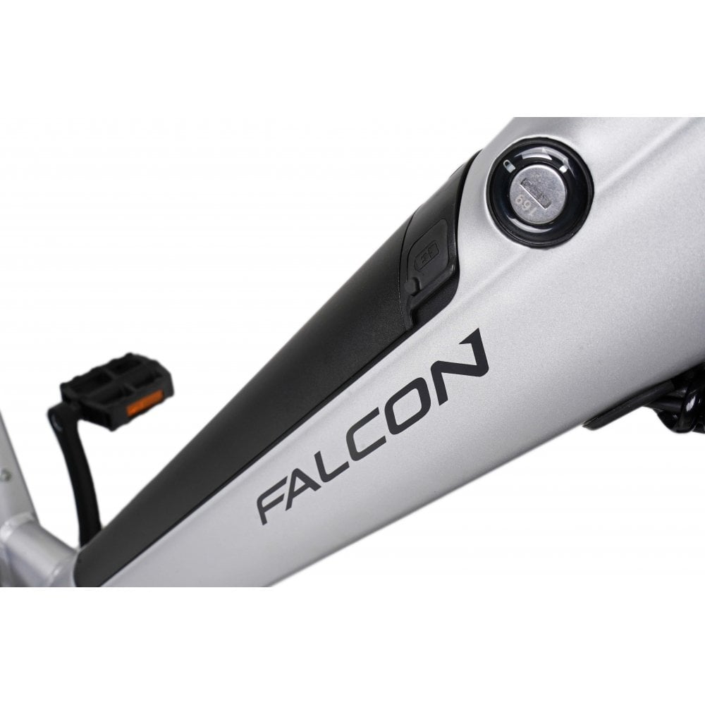 Falcon Horizon Low Step Electric Hybrid Bike, Silver, view 5 — view 5