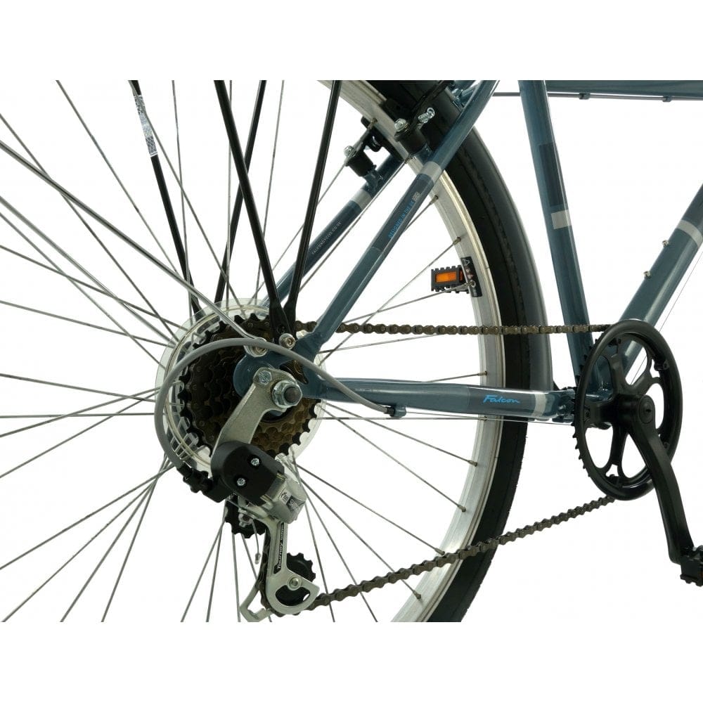 Falcon Hybrid Bikes Falcon Explorer Hybrid Bike, 26" Grey/Blue