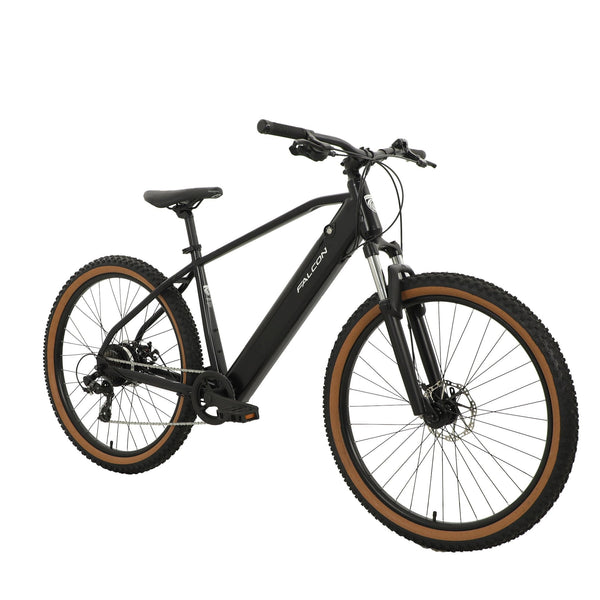 Falcon Turbine Electric Mountain Bike - 2026 model with integrated battery and tan wall tyres