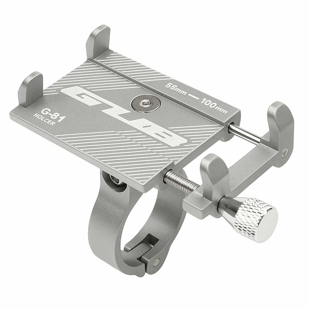 GUB Phone Holder Gray Aluminium Bicycle Phone Holder - GUB G-81