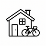 Bike at its owner's home icon