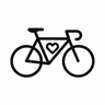 Pre-loved bike with heart icon