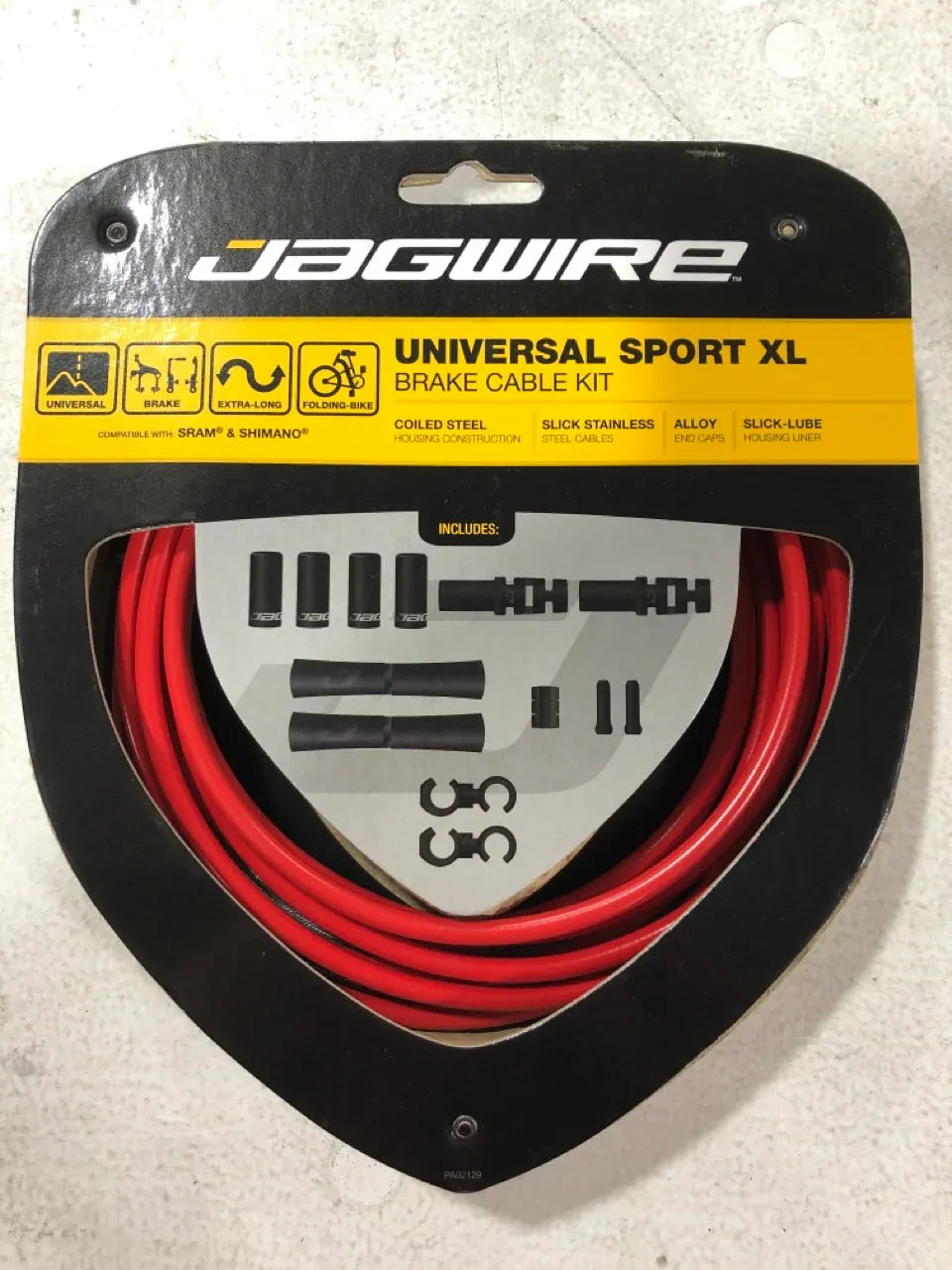 Jagwire Brake Jagwire Universal Sport Xl Brake Kit in Red — view 1